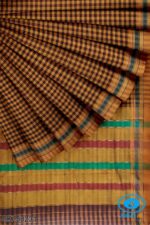 ILKAL COTTON SMALL CHECKS SAREE WITH GOMI BORDER