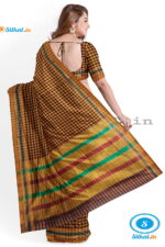 ILKAL COTTON SMALL CHECKS SAREE WITH GOMI BORDER