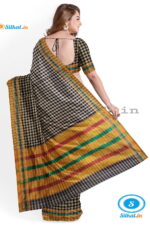 ILKAL COTTON SMALL CHECKS SAREE WITH GOMI BORDER