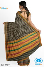 ILKAL COTTON SMALL CHECKS SAREE WITH GOMI BORDER