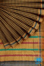 ILKAL COTTON SMALL CHECKS SAREE WITH GOMI BORDER