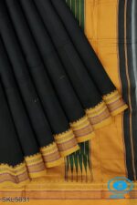 ILKAL MASRISE COTTON PLAIN SAREE WITH CHIKKI PARAS BORDER