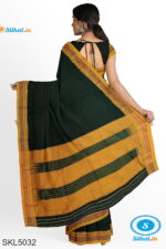 ILKAL MASRISE COTTON PLAIN SAREE WITH CHIKKI PARAS BORDER