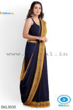 ILKAL MASRISE COTTON PLAIN SAREE WITH CHIKKI PARAS BORDER
