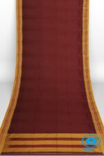 ILKAL MASRISE COTTON PLAIN SAREE WITH CHIKKI PARAS BORDER