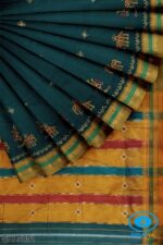 ILKAL SILK BY COTTON KASUTI WORK PATTI PALLU SAREE