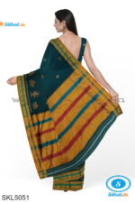 ILKAL SILK BY COTTON KASUTI WORK PATTI PALLU SAREE