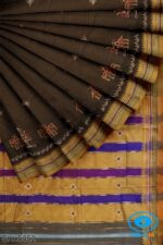 ILKAL SILK BY COTTON KASUTI WORK PATTI PALLU SAREE