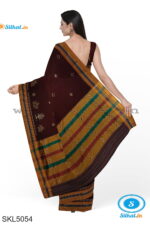 ILKAL SILK BY COTTON KASUTI WORK PATTI PALLU SAREE