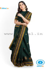ILKAL SILK BY COTTON KASUTI WORK PATTI PALLU SAREE