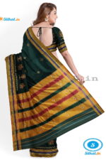 ILKAL SILK BY COTTON KASUTI WORK PATTI PALLU SAREE
