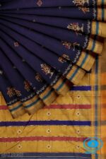 ILKAL SILK BY COTTON KASUTI WORK PATTI PALLU SAREE