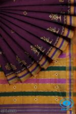 ILKAL SILK BY COTTON KASUTI WORK PATTI PALLU SAREE
