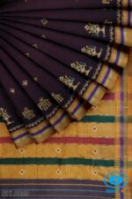 ILKAL SILK BY COTTON KASUTI WORK PATTI PALLU SAREE