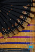 ILKAL SILK BY COTTON KASUTI WORK PATTI PALLU SAREE