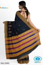 ILKAL SILK BY COTTON KASUTI WORK PATTI PALLU SAREE