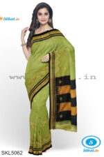 ILKAL SILK BY COTTON TWO TONE KASUTI WORK SAREE