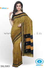 ILKAL SILK BY COTTON TWO TONE KASUTI WORK SAREE