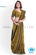 ILKAL SILK BY COTTON TWO TONE KASUTI WORK SAREE