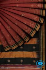 ILKAL SILK BY COTTON TWO TONE KASUTI WORK SAREE