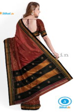 ILKAL SILK BY COTTON TWO TONE KASUTI WORK SAREE