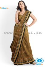 ILKAL SILK BY COTTON TWO TONE KASUTI WORK SAREE