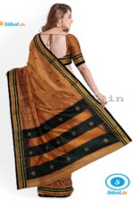 ILKAL SILK BY COTTON TWO TONE KASUTI WORK SAREE