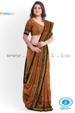ILKAL SILK BY COTTON TWO TONE KASUTI WORK SAREE