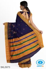 ILKAL SILK BY COTTON TWO TONE KASUTI WORK SAREE