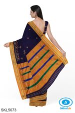 ILKAL SILK BY COTTON TWO TONE KASUTI WORK SAREE