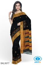 ILKAL SILK BY COTTON TWO TONE KASUTI WORK SAREE