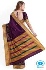 ILKAL SILK BY COTTON TWO TONE KASUTI WORK SAREE