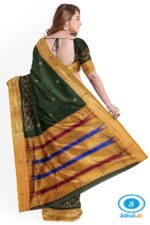 ILKAL SILK BY COTTON TWO TONE KASUTI WORK SAREE