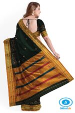 ILKAL SILK BY COTTON TWO TONE KASUTI WORK SAREE