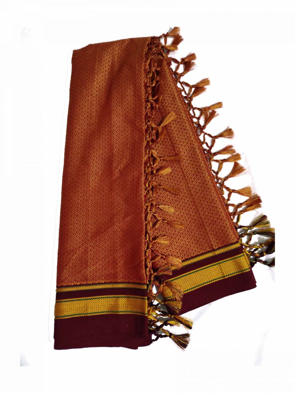 GULEDGUDDA KHANA COTTON DUPPATTA WITH TASSELS
