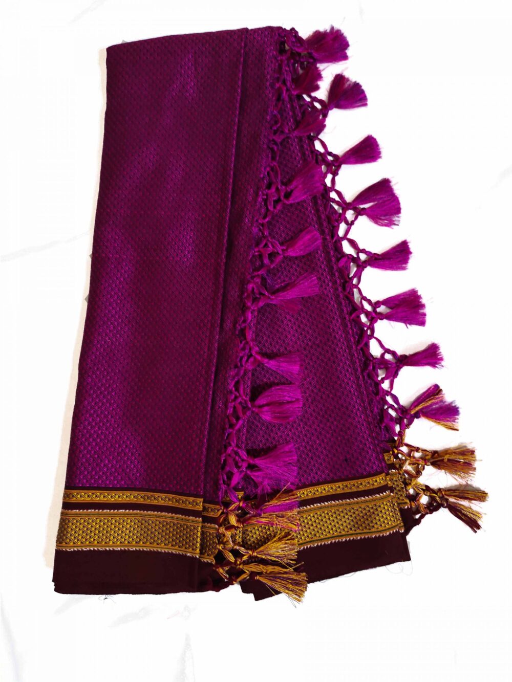 GULEDGUDDA KHANA COTTON DUPPATTA WITH TASSELS