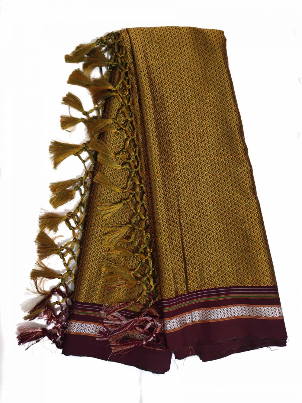 GULEDGUDDA KHANA COTTON DUPPATTA WITH TASSELS