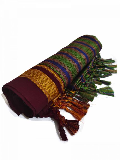 GULEDGUDDA KHANA COTTON DUPPATTA WITH TASSELS