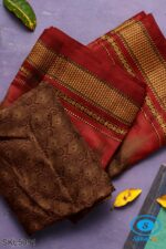 ILKAL EMBOZ SAREE WITH TEMPLE BORDER