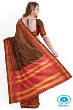 ILKAL EMBOZ SAREE WITH TEMPLE BORDER