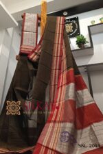 ILKAL VISCOSE SILK KADDI SAREE WITH GOMI BORDER