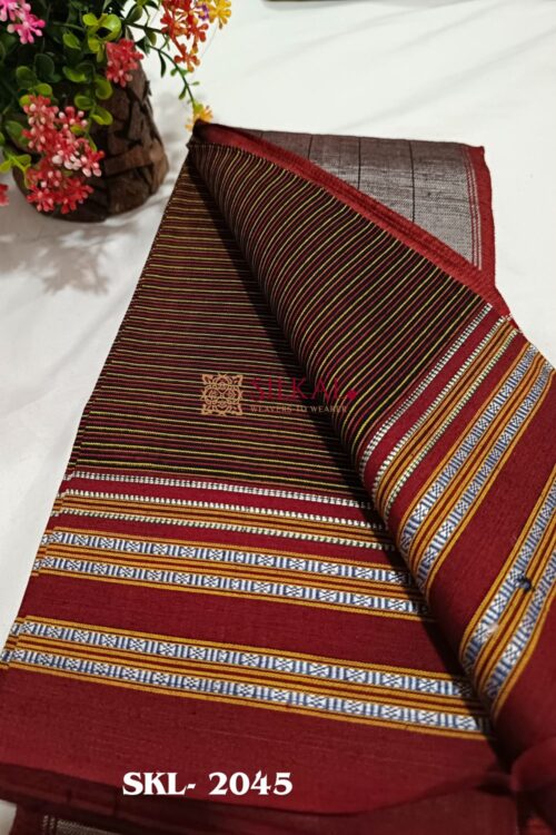 ILKAL VISCOSE SILK KADDI SAREE WITH GOMI BORDER