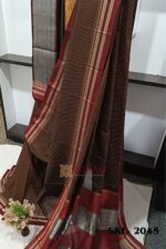 ILKAL VISCOSE SILK KADDI SAREE WITH GOMI BORDER