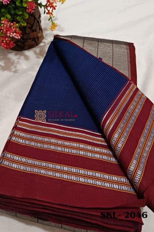 ILKAL VISCOSE SILK KADDI SAREE WITH GOMI BORDER