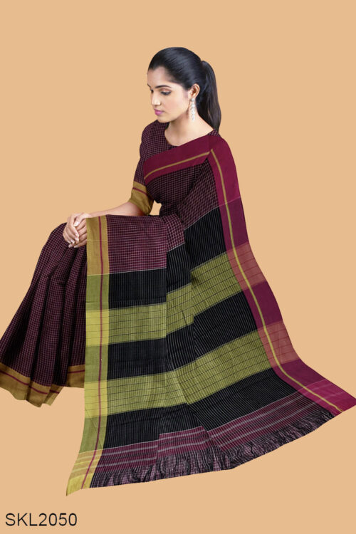 PATTEDA ANCHU PURE COTTON HANDWOVEN SAREE