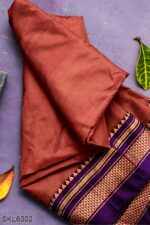 ILKAL SEMI SILK SAREE WITH CHIKKI PARAS BORDER