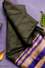 ILKAL SEMI SILK SAREE WITH CHIKKI PARAS BORDER