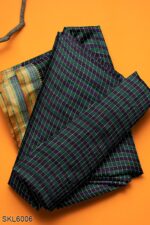 ILKAL COTTON SMALL CHECKS SAREE WITH THODA PARAS BORDER