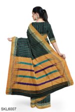 ILKAL COTTON SMALL CHECKS SAREE WITH THODA PARAS BORDER
