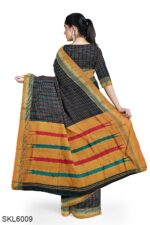 ILKAL COTTON SMALL CHECKS SAREE WITH THODA PARAS BORDER